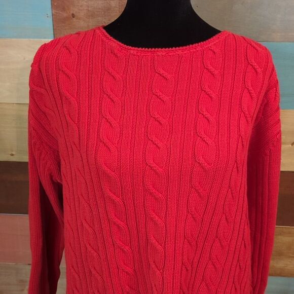 Large chunky cable knit sweater Liz Claiborne - Picture 2 of 4